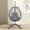 Dark Gray, variant on Patio Swing Chair With Stand - Modern Hanging Egg Chair, 100% Handmade, Water For Backyard And American Design Outdoor