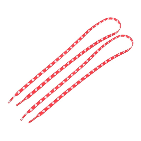 Valentine's Day Cute Shoe Laces Ties with Love Design, Decorative for Sneakers and Casual Shoes