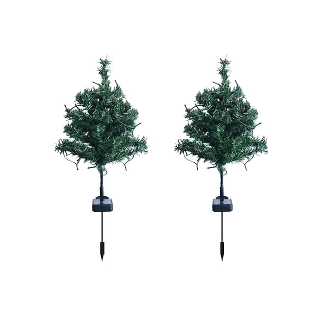 Juego de 2 luces solares para Navidad, decoración exterior para jardín y césped Sin accesorios
