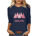 thumbnail image 2 of Qertyioot Chandail en Molleton Décontracté de Noël pour Femmes, Manches Longues Col Rond Imprimé Ample, 2 of 5