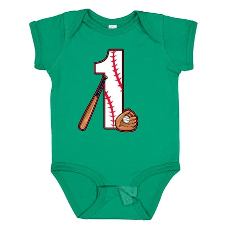 

Inktastic Baseball First Birthday- One Year Old Gift Baby Boy or Baby Girl Bodysuit