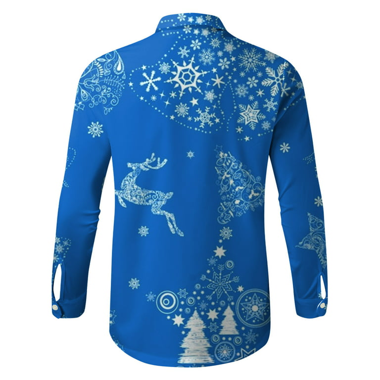 SZXZYGS Button Down Shirt Men Short Sleeve Plaid Men Casual Long Sleeve  Autumn Winter Christmas 3D Printed Shirts Fashion Top Blouse Shirts