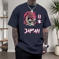 thumbnail image 5 of jowamay Japanese Shirts for Men Dragon Japan Print Short Sleeve Crew Neck T Shirt Cotton Beach Tops for Vacation, 5 of 7