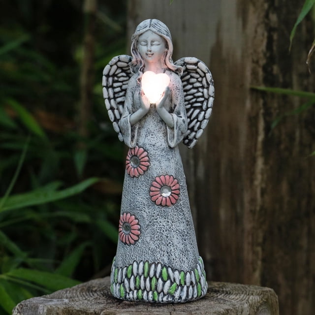 Estatua solar de ángel Rezpuao de Garden Sculpture con decoración de resina