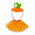 thumbnail image 2 of Segolike Halloween Pumpkin Headband with Skirt Funny Cute Hair Hoop for Party Photo Props Style B, 2 of 8
