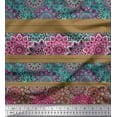 thumbnail image 1 of Soimoi Rayon Crepe Fabric Stripe & Mandala Kaleidoscope Fabric Prints by Yard 46 Inch Wide, 1 of 1