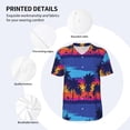 thumbnail image 5 of Fotbe Beach with Palm Trees Baseball Jersey Shirt for Men and Women, Casual Short Sleeves Button Down T-Shirt-XX-Large, 5 of 9