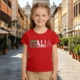 thumbnail image 2 of Girls Tshirts Children Italy Day Print Round Neck Short Sleeve Tee Top Girls Tops Red 8-9 Years, 2 of 7