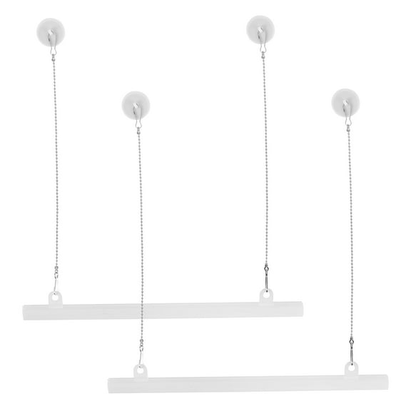 Homoyoyo Artwork Scroll Hanger Set, Transparent Iron and PVC Poster Hangers, 2 Pieces for Wall Decoration