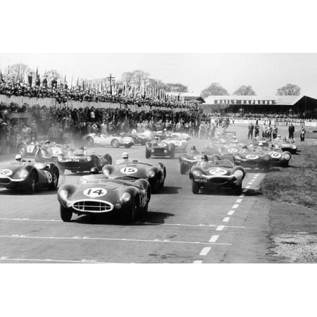 Scene at the Start of a Sports Car Race, Silverstone, Northamptonshire, (Late 1950S) Print Wall Art By Maxwell