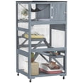 thumbnail image 1 of PawHut Catio Maison pour Chat d'Extérieur de 66 Po de Hauteur sur Roulettes avec Plateformes Hamac, 1 of 10