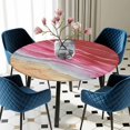 thumbnail image 5 of Elastic Fitted Round Tablecloth, Red Ombre Coastal Waterproof Stretch Table Cover for 55"-60" Tables, Summer Nautical Beach Ocean Seaside Washable Outdoor Tablecloths for Patio, Picnic, Camping, 5 of 9