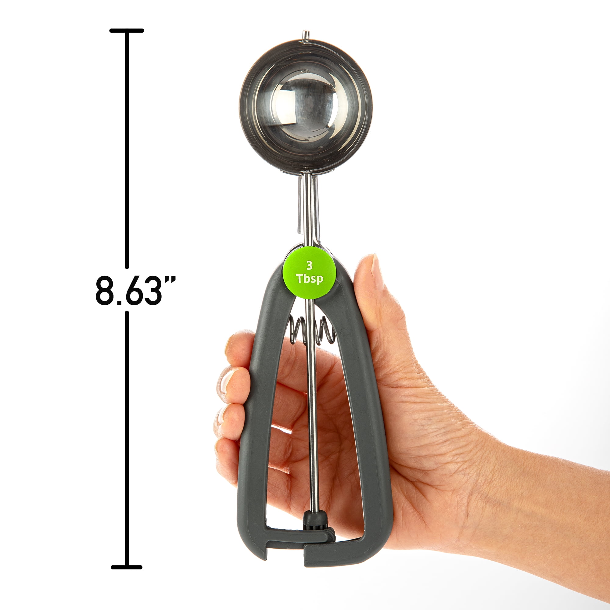  Cookie Scoop 1 Tbsp, TJ POP Professional Stainless Steel Ice  Cream Scoop 35 mm, Good Soft Grips, Quick Trigger Release: Home & Kitchen
