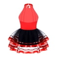 thumbnail image 2 of TTAO Kids Girls Sleeveless Sequins Mesh Tutu Dance Dress Gymnastic Leotard Ballerina Dancewear Costume Red 14, 2 of 5