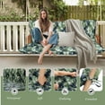 thumbnail image 2 of Outdoor Swing Cushions, Waterproof Thicken Porch Swing Cushions with Ties, 2-3 Seater Patio Swing Replacement Cushion for Backyard, Lawn and Garden（Palm-40*70in）, 2 of 6