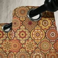 thumbnail image 2 of Ambesonne Moroccan Grommet Curtain Single Panel, Floral Motifs Ottoman, 50"x60", Orange Yellow Brown, 2 of 5