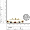 thumbnail image 6 of 18K Yellow Gold Plated Silver Red Rhodolite Garnet and Blue Sapphire and Lab Grown Diamond Bracelet for Women | 5.10 Cttw | Gemstone January Birthstone | Oval 7X5MM | Fully Adjustable 9 inch, 6 of 6