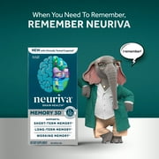 Neuriva Memory 3D Brain Supplements for Memory and Focus, Vitamin B12 & B6, Folic Acid, 50 Count Capsules