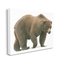Stupell Industries Wild Northern Bear Minimal Forest Animal Canvas Wall Art, 30 x 40, Design by James Wiens