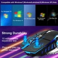 thumbnail image 4 of Wireless Gaming Mouse Rechargeable USB 2.4G Computer Mouse with 7 Colorful LED Lights, 3 Adjustable DPI, Silent Click, Ergonomic Optical Mice for PC Laptop Desktop Windows Mac, 4 of 19