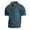 Blue, variant on Men's Corduroy Solid Color Stand Collar Short Sleeve Ribbed Sweatshirt, Spring Summer Casual Pullover,Black,M