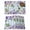 Light Purple Green Light Blue, variant on Purple Flowers Placemats Set of 6, Spring Watercolor Floral Leaves Plants Placemats for Dining Table, Place Mats for Kitchen Tabletop, Waterproof Wipeable Dining Table Mats Set