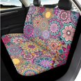 thumbnail image 3 of XYZCANDO Boho Florals 14 Pack Car Seat Covers Full Set Steering Wheel Cover Auto Center Console Pad Seat Belt Pads Headrest Covers Cup Coasters for Most Cars SUVs Sedans, 3 of 7
