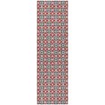 thumbnail image 2 of Addison Rugs Dream Shag Premium Machine Washable Transitional Modern Squares Red Runner Rug, 2'3" x 7'6", 2 of 8