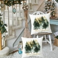 thumbnail image 3 of Christmas Pillow Covers 16x16 Inch Set of 2 Black Gold Merry Christmas Xmas Tree Rustic Decorative Throw Pillows Covers Winter Holiday Decor for Couch Sofa, 3 of 6