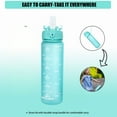 thumbnail image 2 of Oldley Leak-Proof 17 oz Kid Water Bottle With Straw Lid And Strap for School, Mint Green, 2 of 6