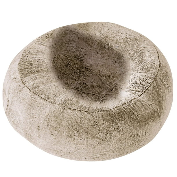 Funda de sillón puff de terciopelo, suave y esponjosa, funda de sofá redonda grande | 130cm x 60cm | Lavable a máquina | Sin relleno | Protector de muebles acogedor para la decoración de la sala de
