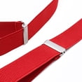 thumbnail image 3 of Little Hand Bretelles pour Hommes avec Clips Robustes X Dos pour Jeans Rouge, 3 of 4