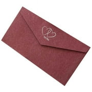 Panda Superstore PS-OFF490804011-YAN01696 Retro Style Invitation Envelopes Bronzing Printing Greetings Cards, Red - 20 Piece