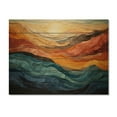 thumbnail image 3 of Designart "Coral Blue Bold Mountains Landscape" Modern Print on Natural Pine Wood, 3 of 5