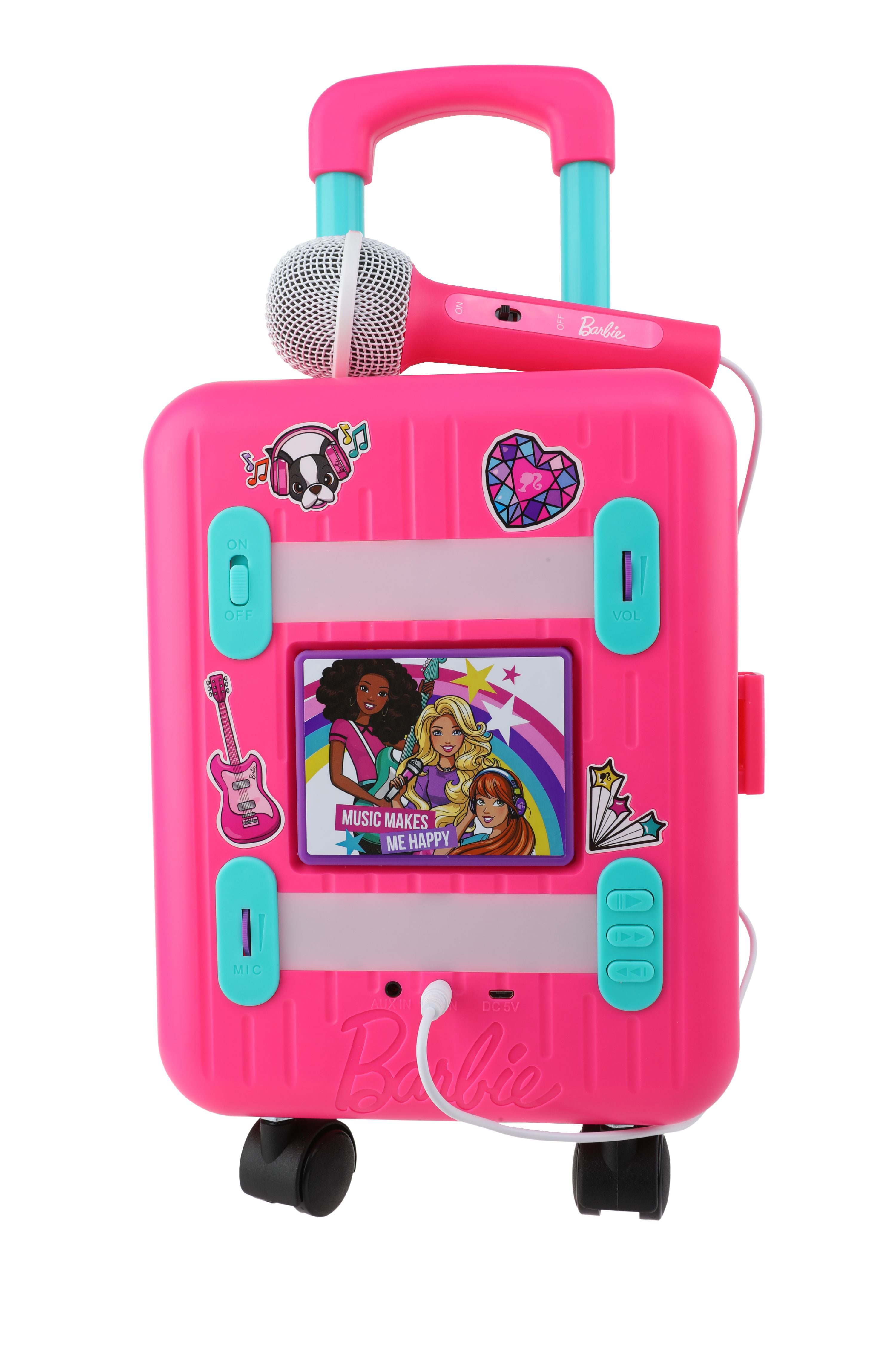 Suri Más bien Arne Barbie Molded Karaoke Machine Suitcase and Doll Carrier - Walmart.com