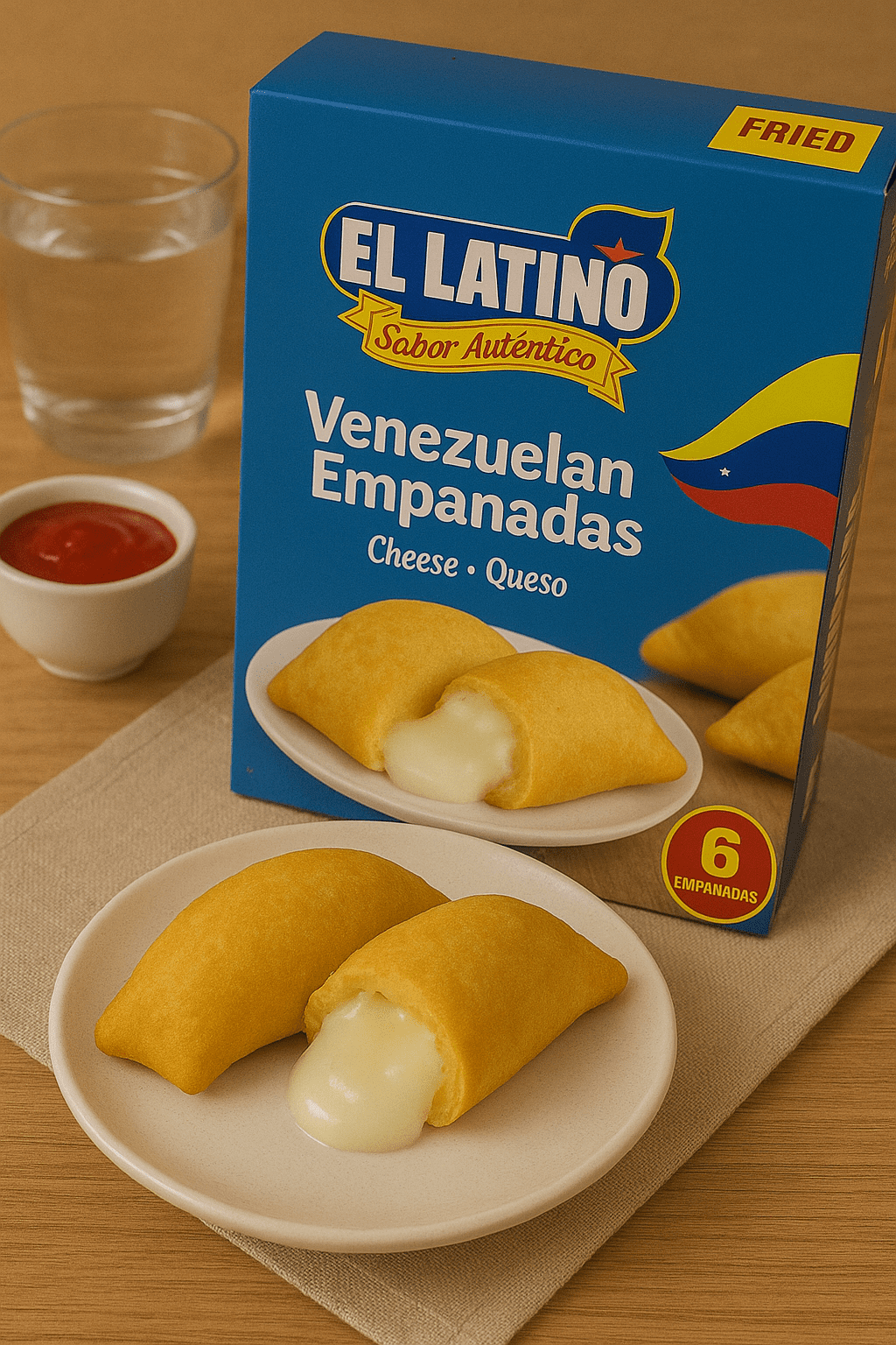 El Latino Empanadas Venezolanas CHEESE 21oz 6PK