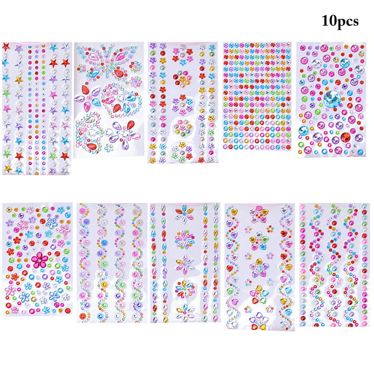 104 Letters 4 Sheets Rhinestone Letter Stickers,Flash Iron Sticker,Crystal Gem Border Sticker,DIY Decorative Self-Adhesive Sticker, used for