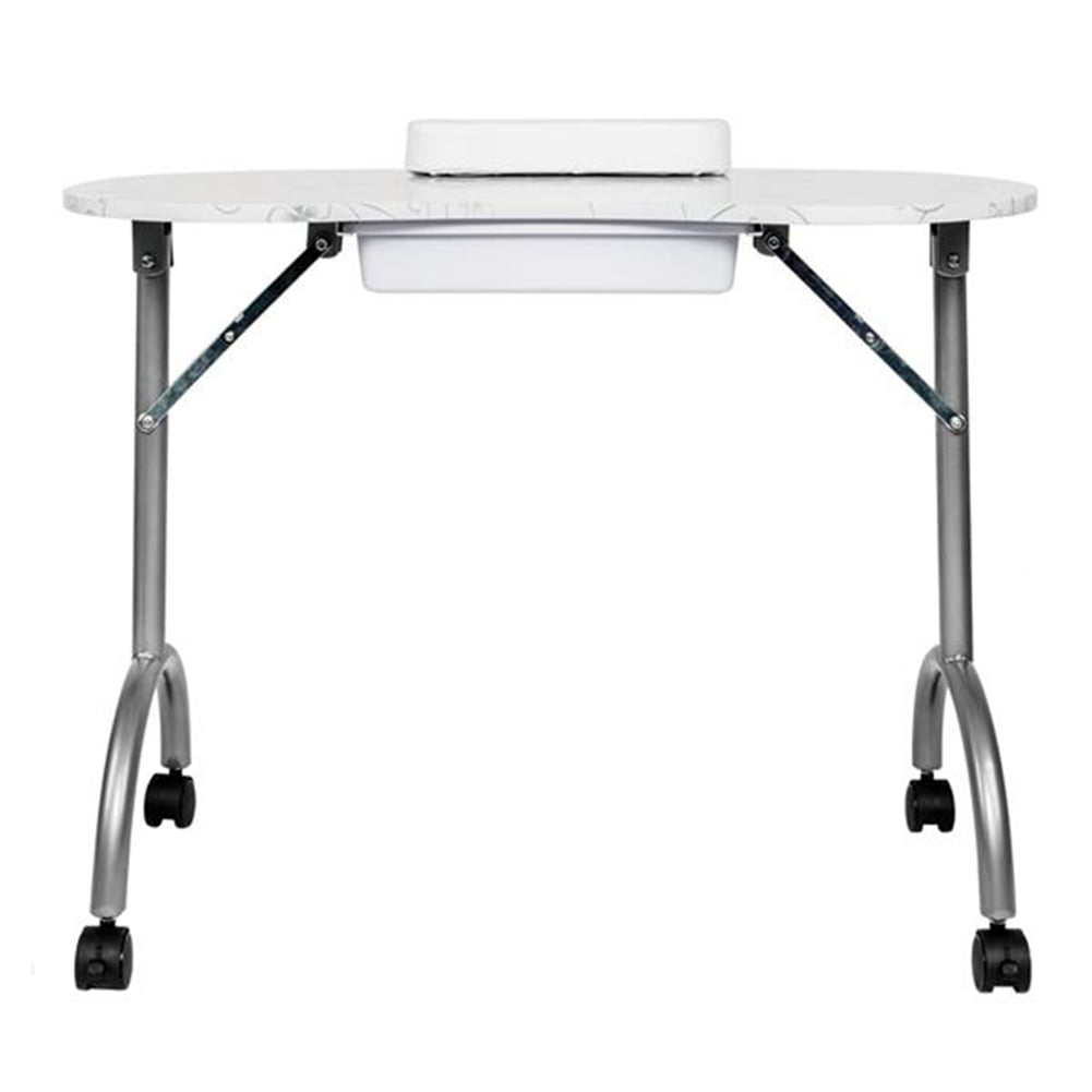 OTVIAP Portable MDF Manicure Table with Arm Rest & Drawer Salon Spa