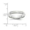thumbnail image 3 of 14k White Gold 4mm Half Round with Edge Wedding Band Size 6.5 WHRE040, 3 of 4