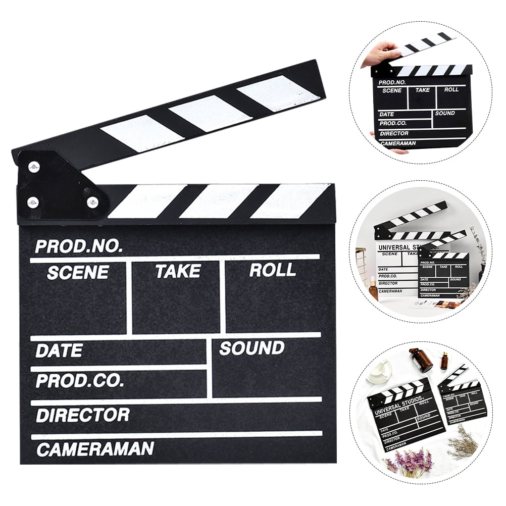 Hollywood Movie Clapboard Prop | 7x8 Inch Director Slate | Party Decor & Photo Booth Prop | Stage Play Accessory