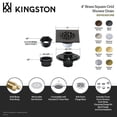 thumbnail image 4 of Kingston Brass BSFK6360BN Watercourse 4-Inch Brass Square Grid Shower Drain with Hair Strainer and Base Flange in Brushed Nickel, 4 of 5