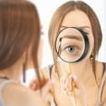thumbnail image 3 of Grofry Travel Mganifying Mirror Lighted Makeup Vanity Bathroom Mirror with Tweezers Detachable Suction Cup 30X Magnifying Hand-Held Magnifying  Bathroom Supplies, 3 of 14
