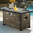 thumbnail image 3 of Homrest 44 Inch Aluminum Propane Fire Pit Table, Hand-Painted Table Top, 50,000 BTU w/ CSA Certification, Gray, 3 of 8