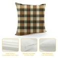 thumbnail image 4 of YANMS Pillow Covers Luxury Style Pattern Cushion Case, Checkerboard Pattern Super Throw Pillows for Couch Living Room(Khaki/White), 4 of 5