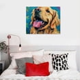 thumbnail image 5 of Orinice Golden Retriever Dog Fine Art Aesthetic Poster & Print Wall Painting for Home Decor, Ready to Hang Canvas Artwork, Living Room Bedroom Office Wall Decor 20x16in, 5 of 6