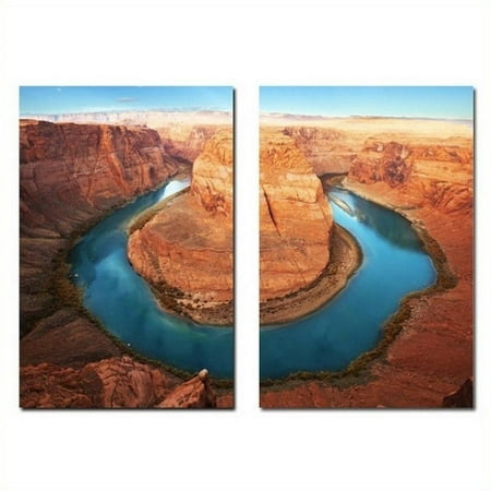 UPC 847321011175 product image for Wraparound Waterway Mounted Print Diptych in Multicolor | upcitemdb.com