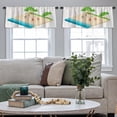 thumbnail image 4 of LALILO Kitchen Curtain Valance Beach Ball Beach Ball Rod Pocket Window Curtain 52"x 18" Set of 2, 4 of 5