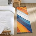 thumbnail image 3 of Yayeee Runner Rug for Bedroom 2'x6' Machine Washable Hallway Non Slip Mat, Orange Abstract Wavy, 3 of 8