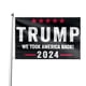 thumbnail image 1 of Bandera para exteriores Trump 2024 Take America Back Election - The Return, 3 x 5 pies, pancarta para exteriores, bandera de doble cara para casa, jardín, patio, desfile, cartel para fiesta, tapiz de, 1 of 8