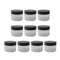 WEUVEB 10Pcs Small Travel Pots Plastic Cosmetic Container With Screw On Lid For Crafts
